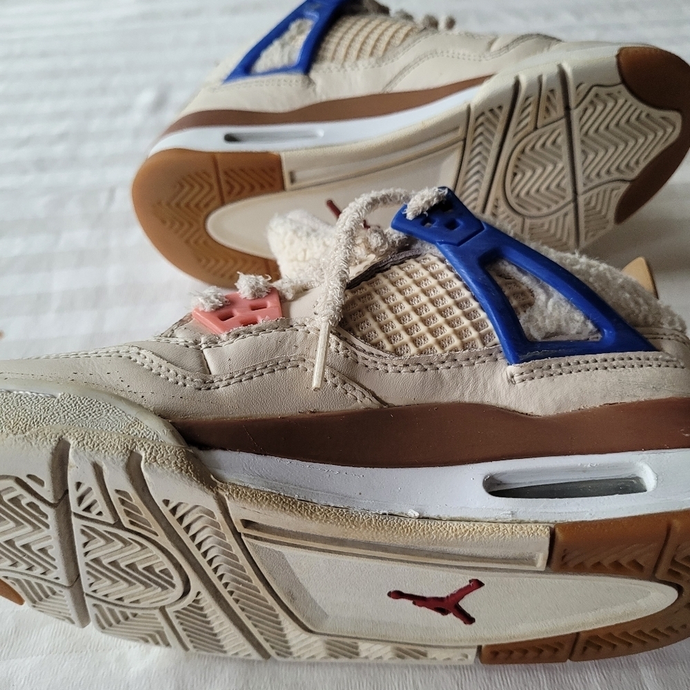 Air Jordan  Cream and Brown Sneakers Size 4 1/2 Y - Picture 5 of 11